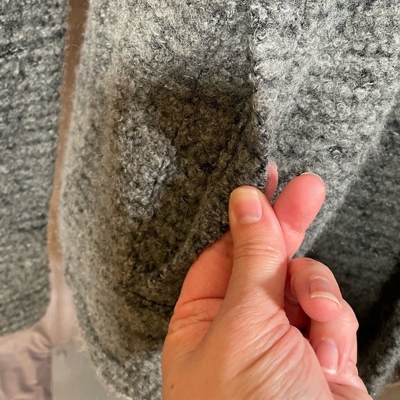 LOU & GRAY Women’s Gray Boucle Open Wool Blend Jacket - Size Small - Picture 5 of 11